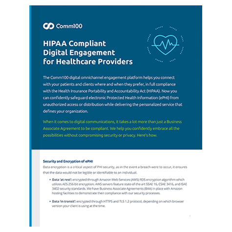 Comm100 Solution Sheet Hipaa