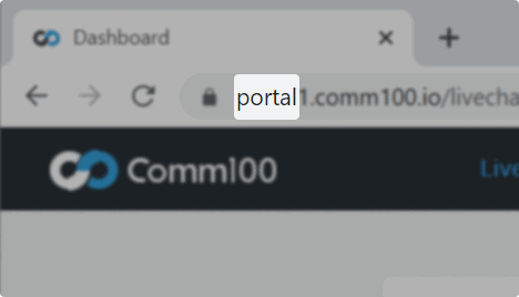 comm100 X version has "portal" in its URL
