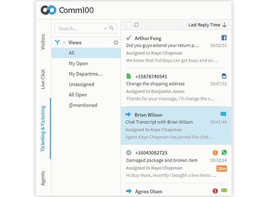 Comm100 Ticketing & Messaging