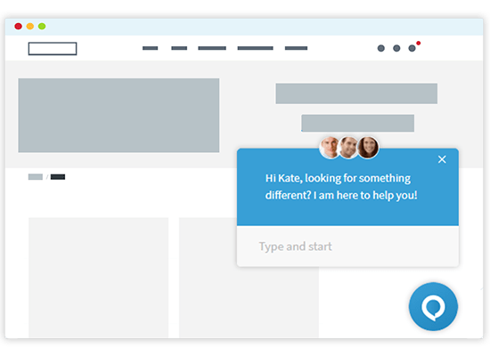 Comm100 Live Chat user interface
