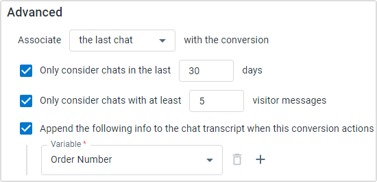 with comm100 analytics, you can track chats that drive conversions based on your preference