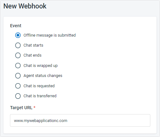 Comm100 Webhook Get Notified of Live Chat Events