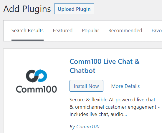 Comm100 WordPress Integration