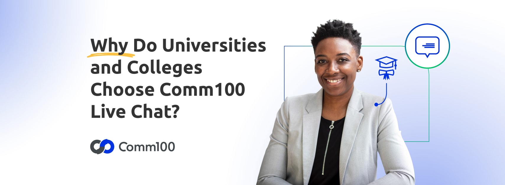 Why do Universities & Colleges Choose Comm100 Live Chat?