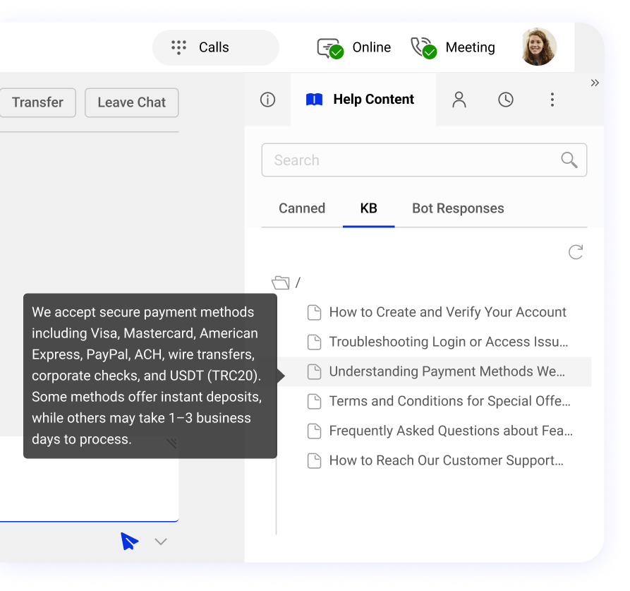 knowledge base in agent console update