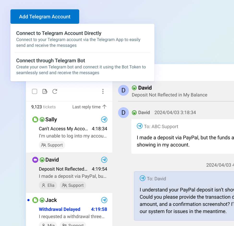 Native Telegram Integration 