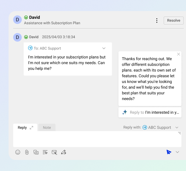 empower your agents with AI Copilot
