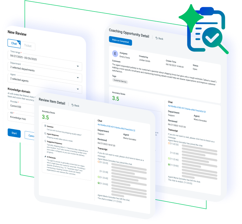 Improve Service Quality with Comm100 AI Quality Assurance