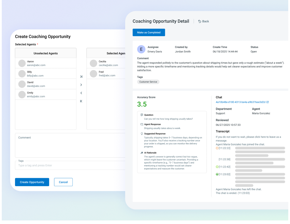 ai quality assurance - coaching