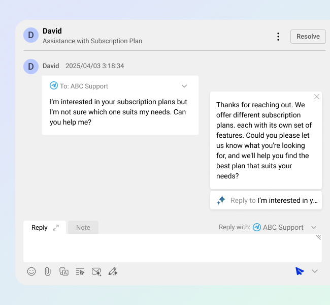 empower your agents with AI Copilot