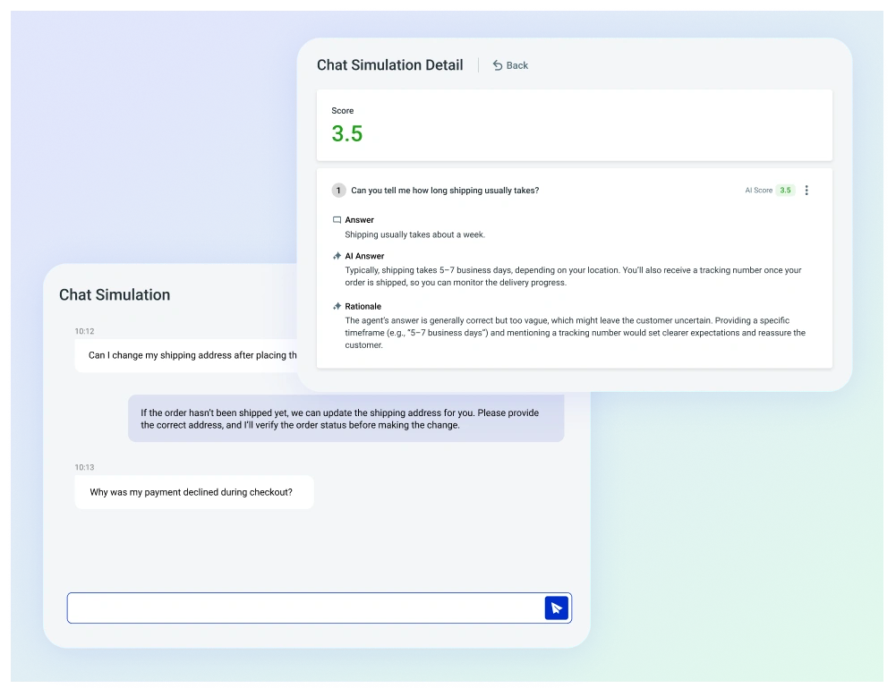 AI Training Chat Simulation