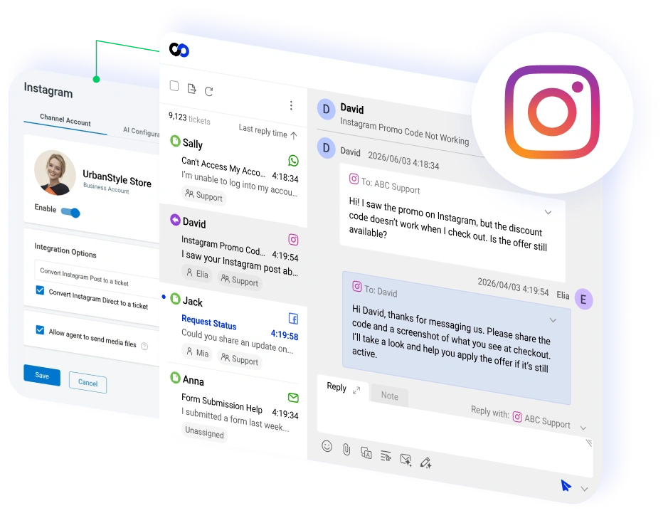 Instagram integration banner