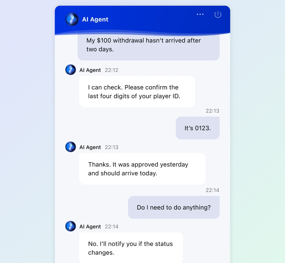 ai agent for igaming image