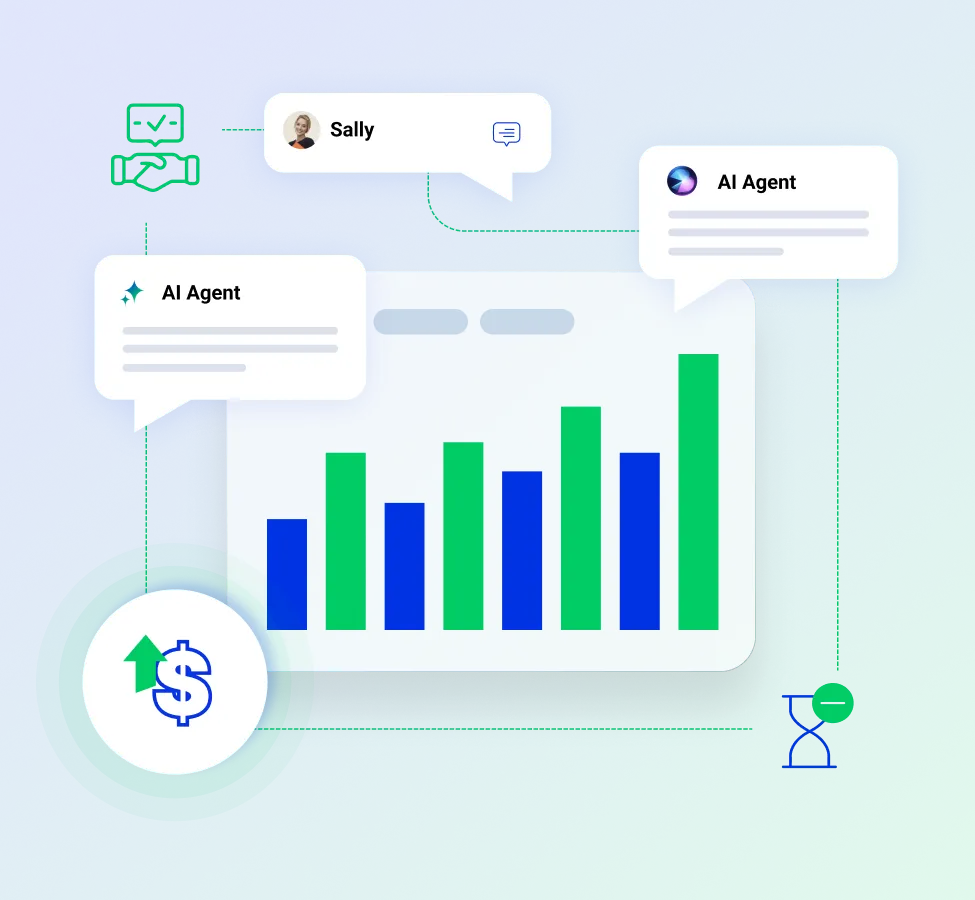 Comm100 AI Agent automating telecom support to reduce costs and customer churn