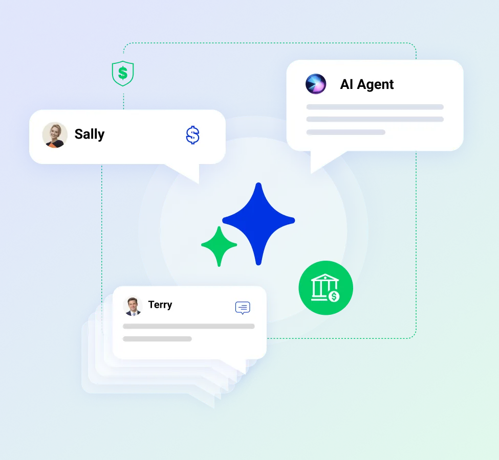 Banking agent reviewing an AI Copilot suggested response before sending
