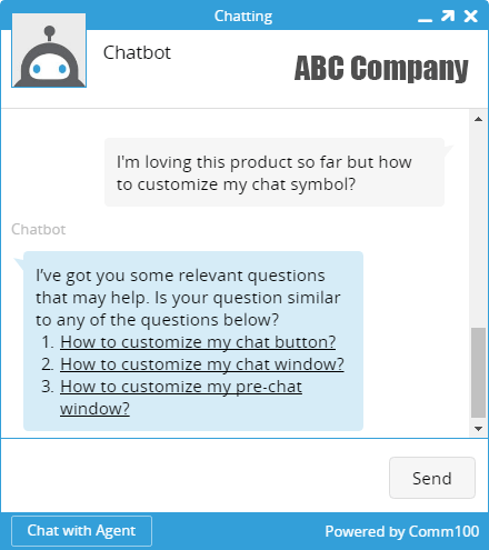 Chatbot Returns a Possible Answer
