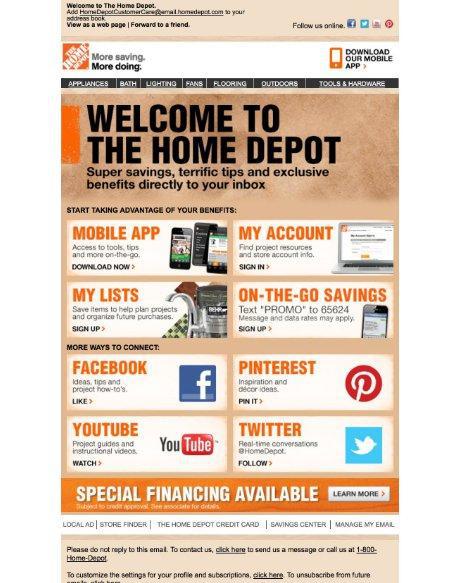 Home Depot email marketing mistakes