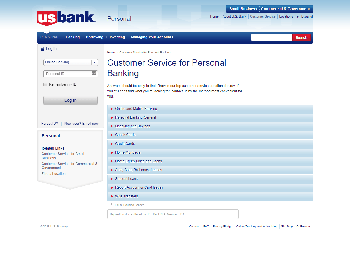 Knowledge Base Examples - U.S. Bank