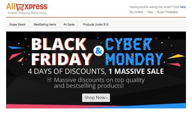 Aliexpress Holiday Deal