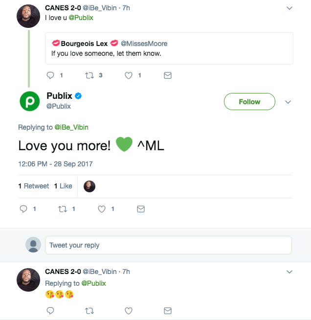 social media customer service Publix