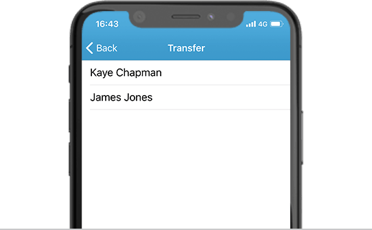 iPhone Chat App - Chat Transfer
