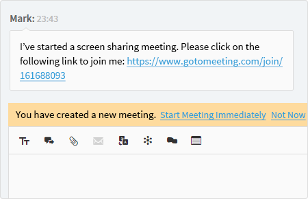 Launch GoToMeeting from Your Chat Console