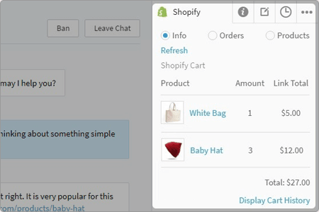 Shopify chat