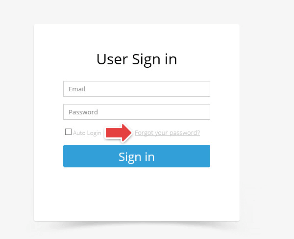Click Forgot Password to Reset Password